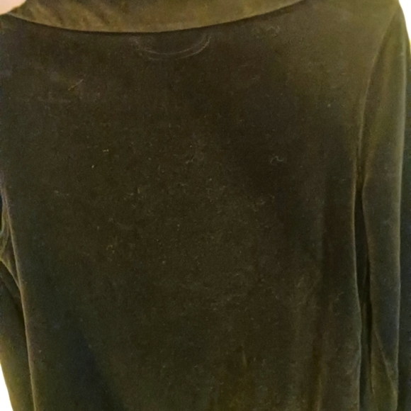 Black Velour Soft And Cozy Zip Up Jacket Retro - Picture 7 of 14